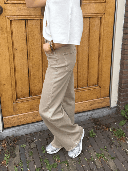 Amy wide leg jeans camel - Project 35