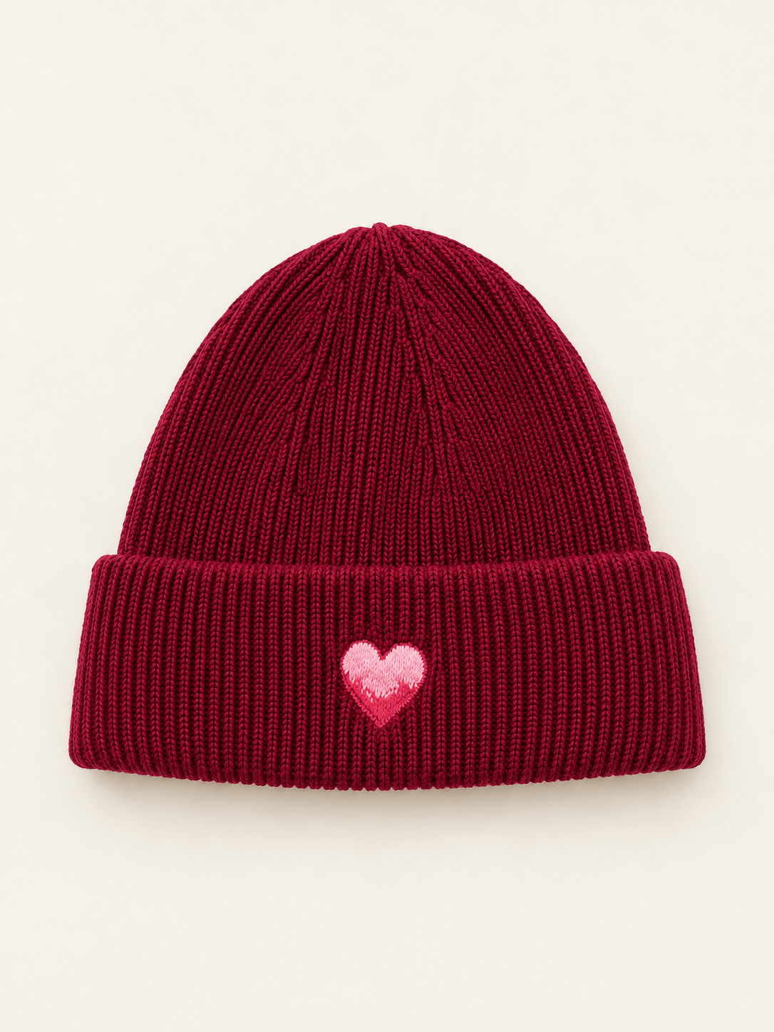 Beanie hartje bordeaux - Project 35