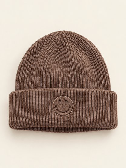 Beanie smiley bruin - Project 35