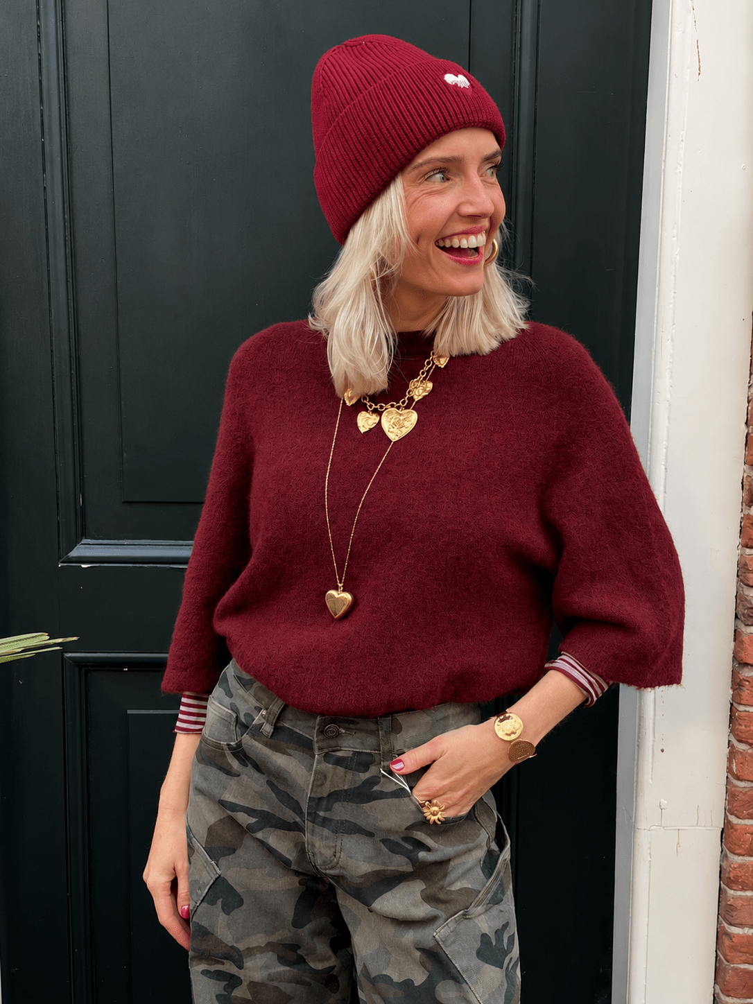 Bella knit burgundy - Project 35