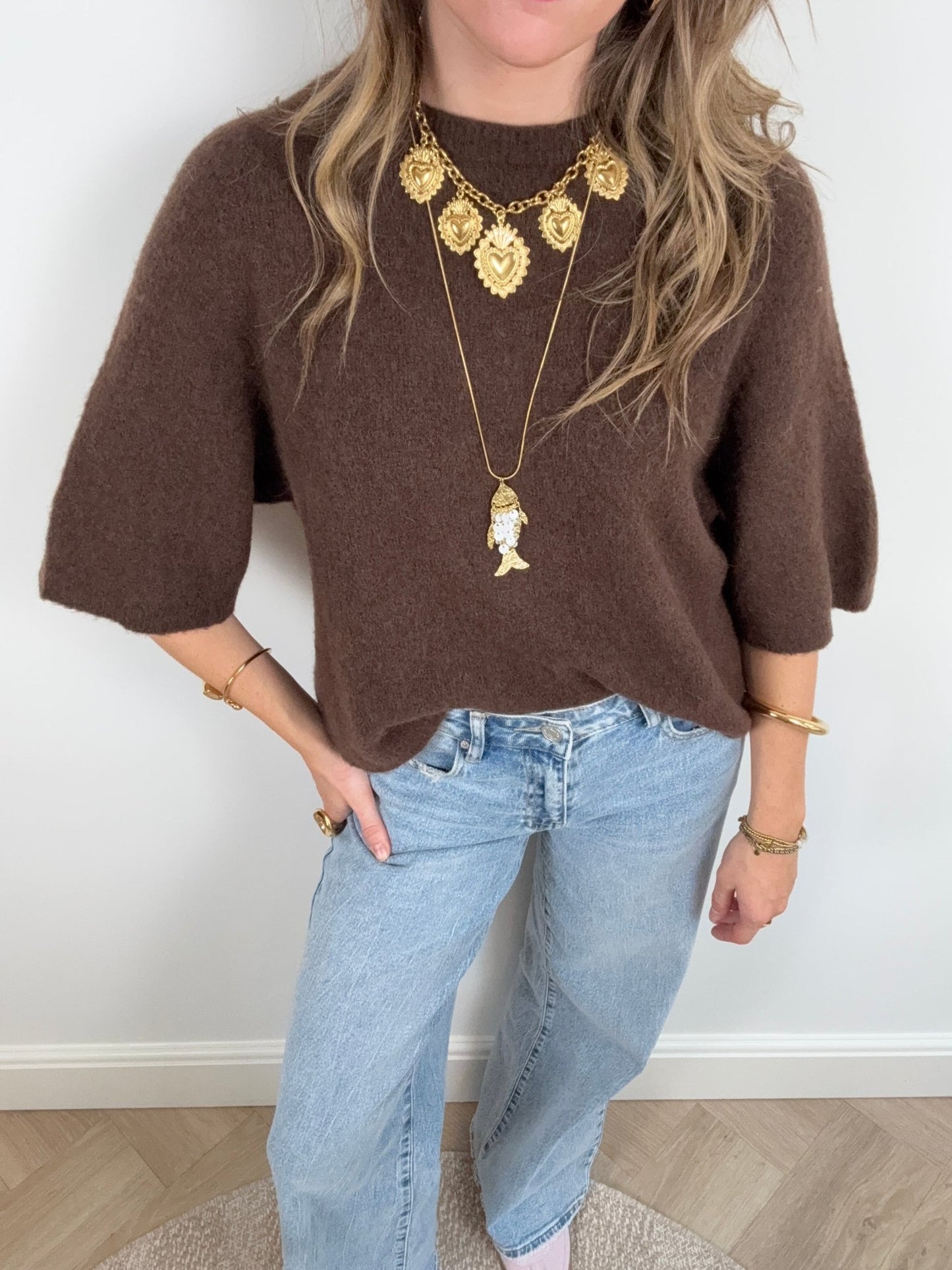 Bella knit chocolate brown - Project 35