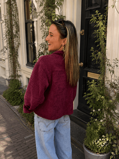 Bibi teddy look overshirt jasje cherry - Project 35