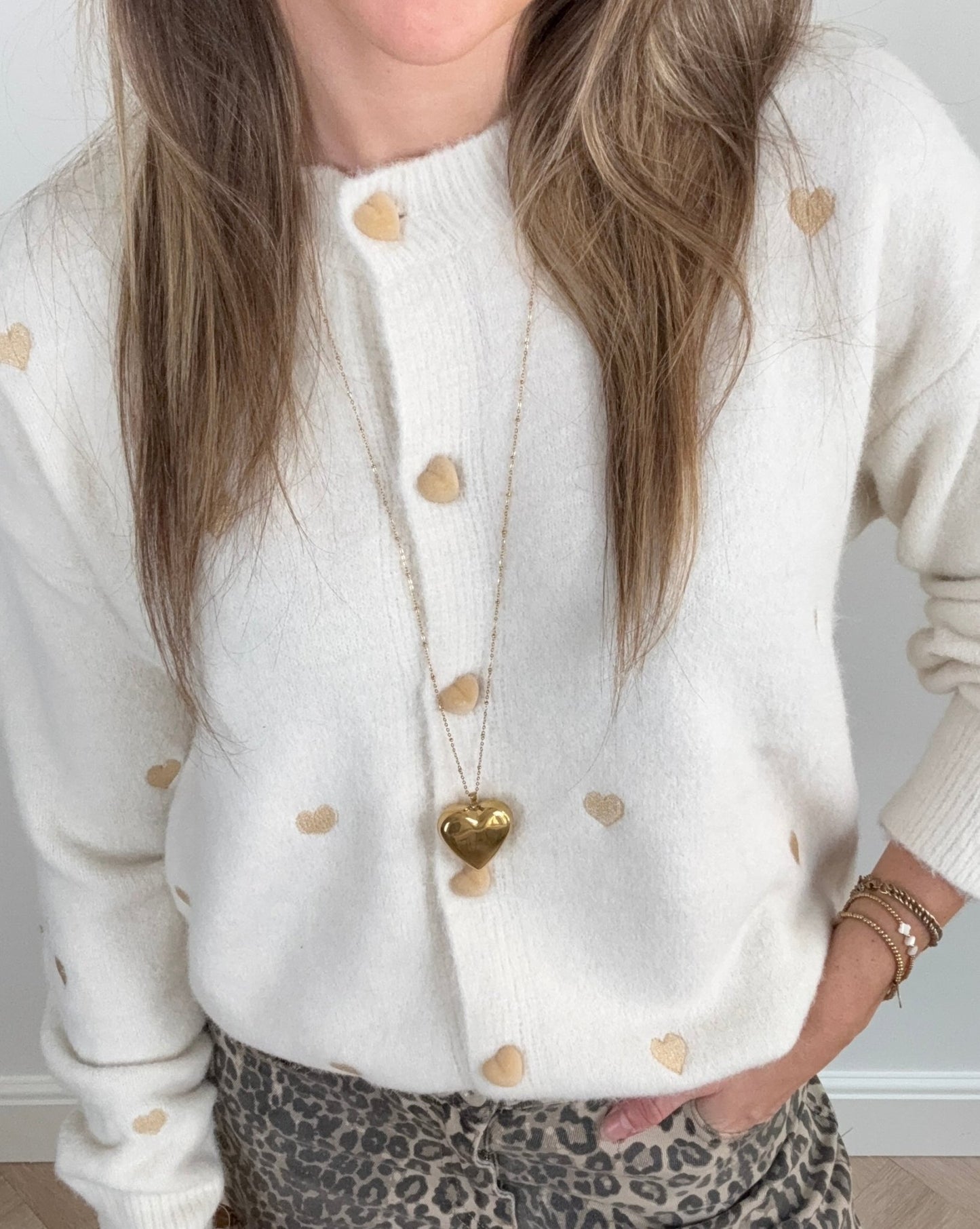 'Big love' ketting lang goud - Project 35