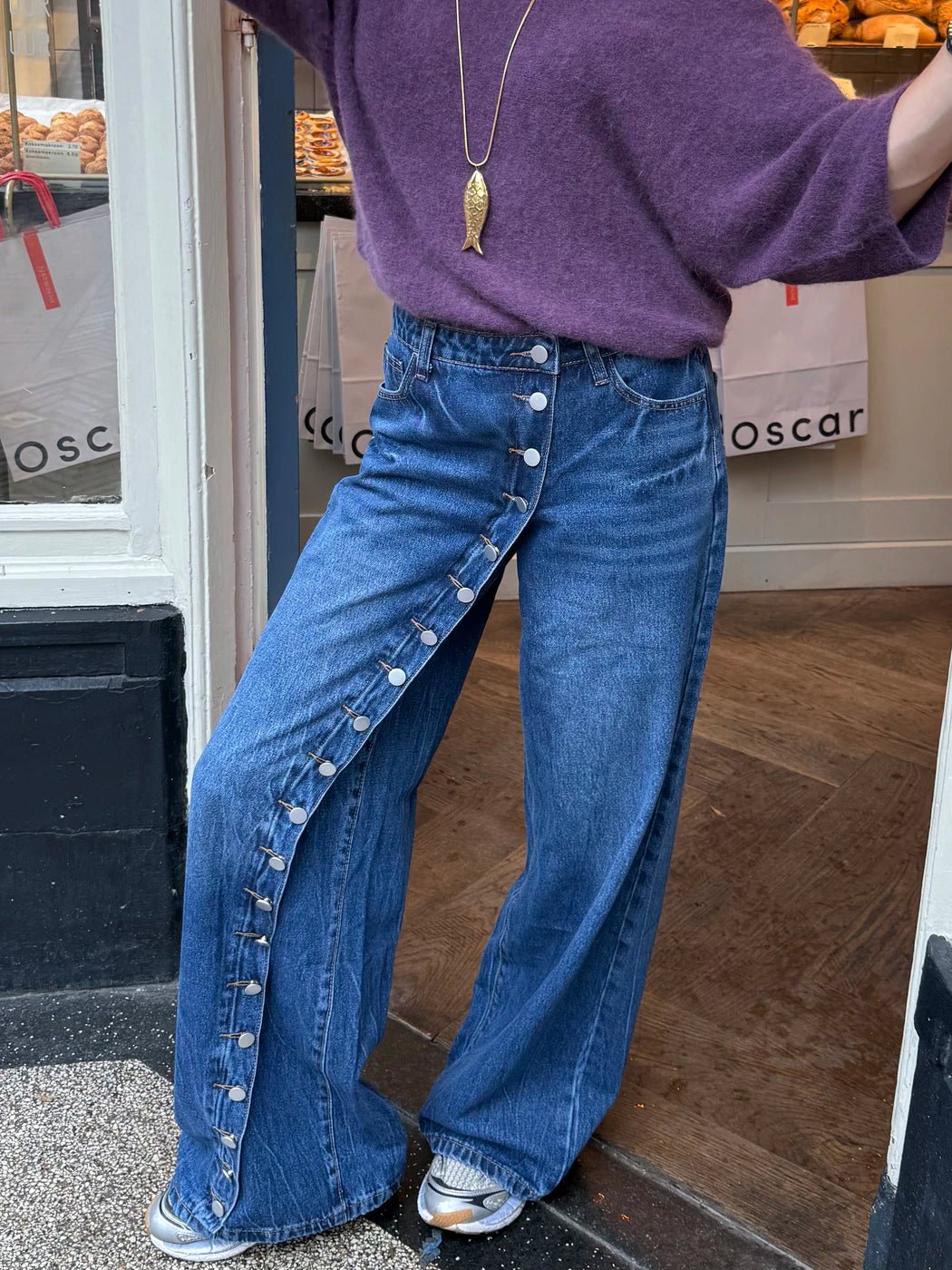 Bodi buttons jeans dark blue - Project 35