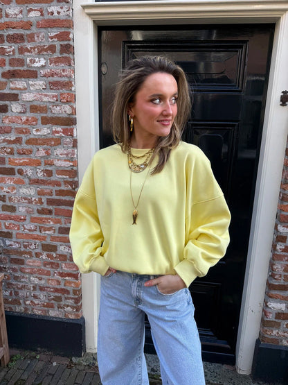 Bodi sweater geel print - Project 35