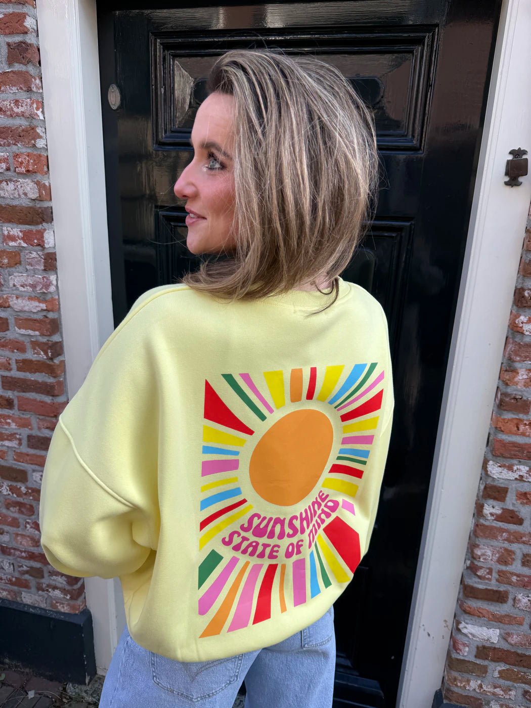 Bodi sweater geel print - Project 35