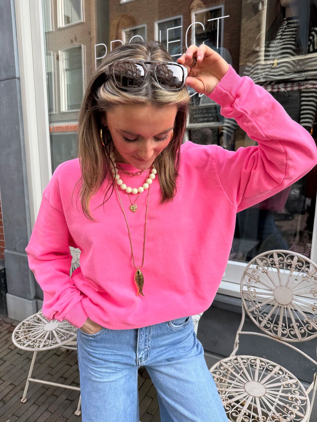 Cato sweater hot pink - Project 35