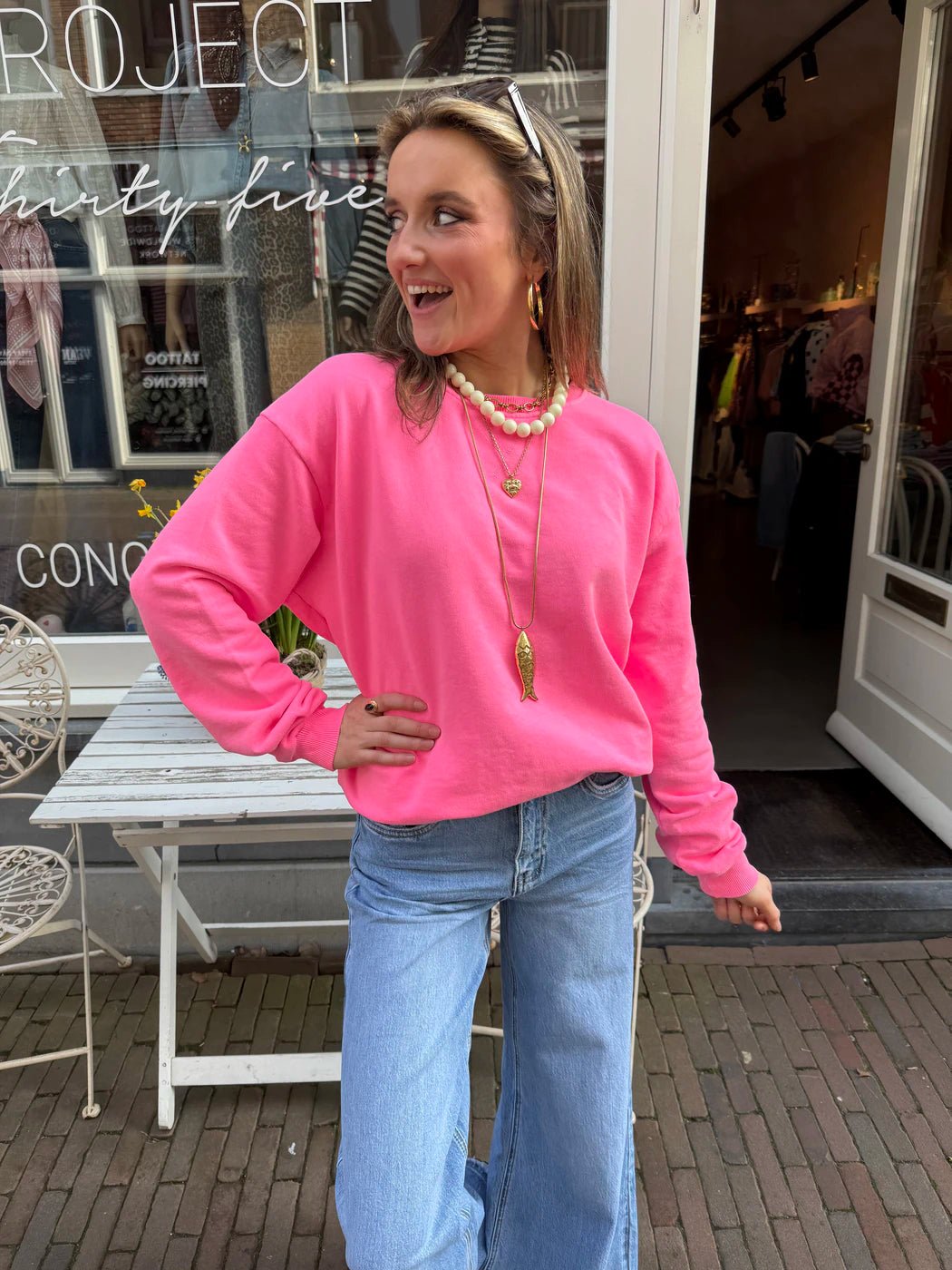 Cato sweater hot pink - Project 35
