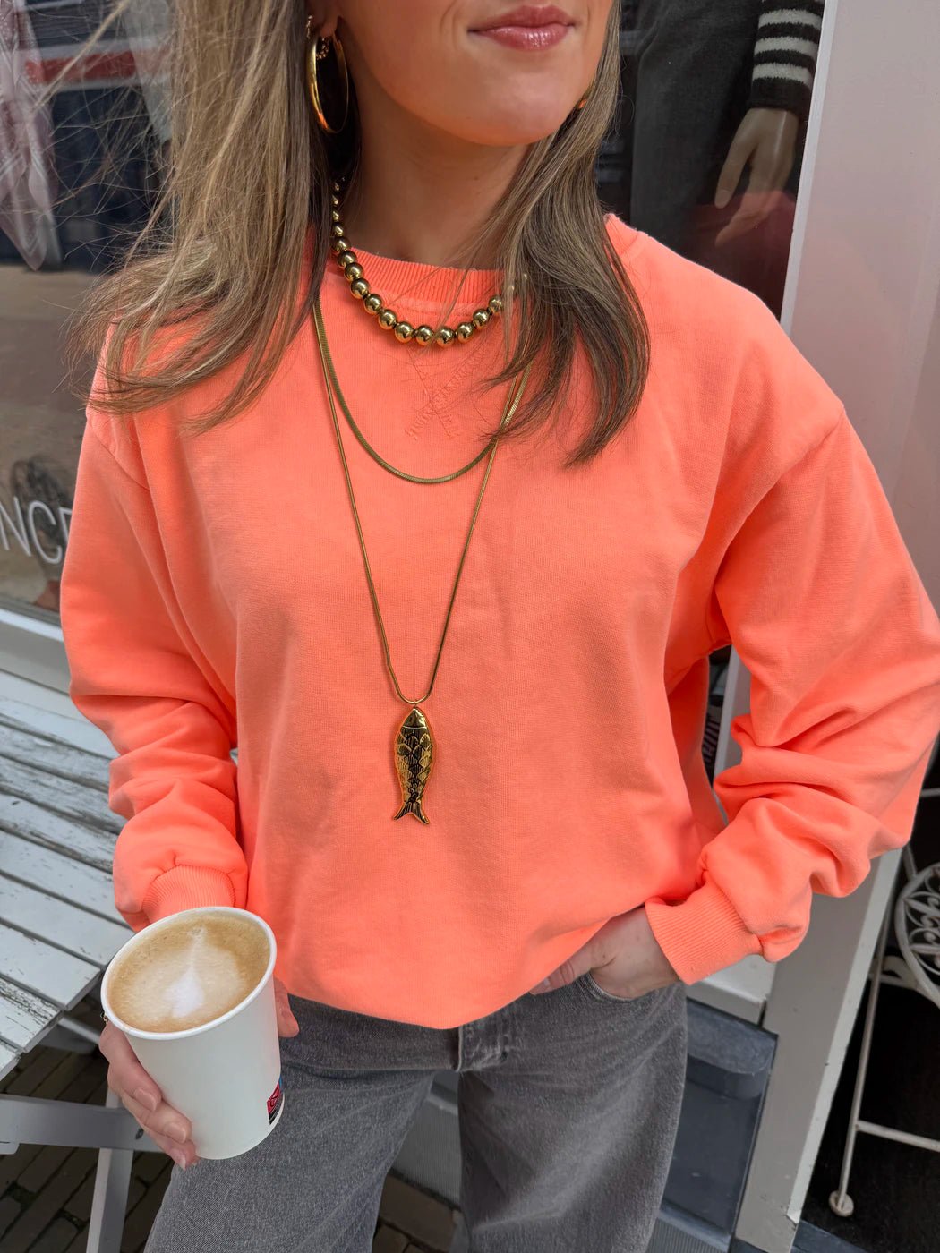 Cato sweater oranje - Project 35