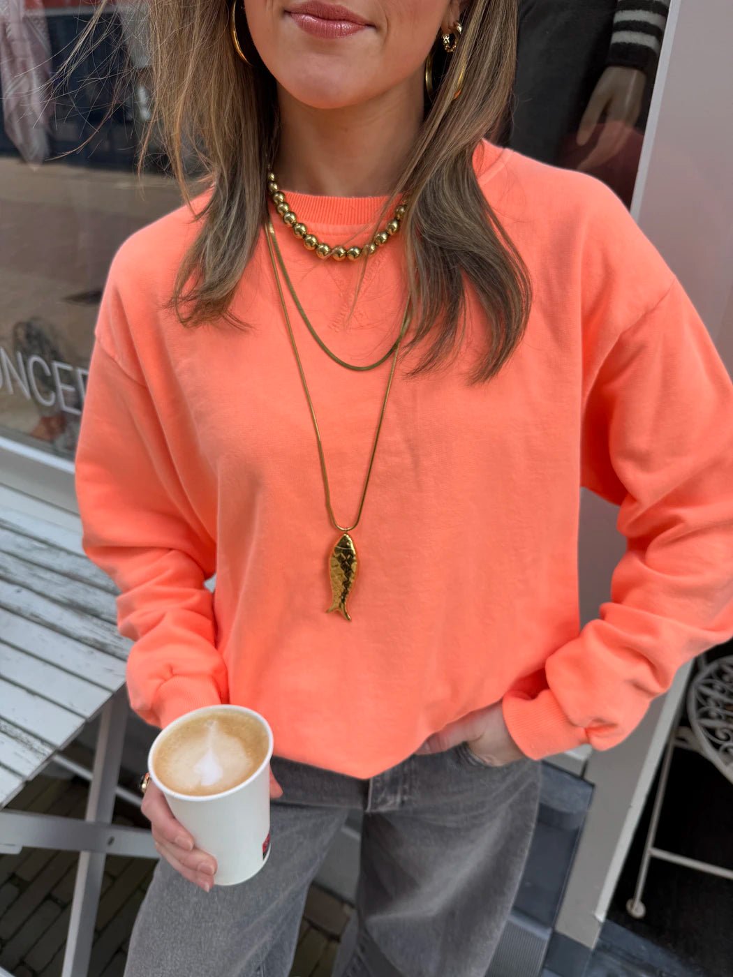 Cato sweater oranje - Project 35