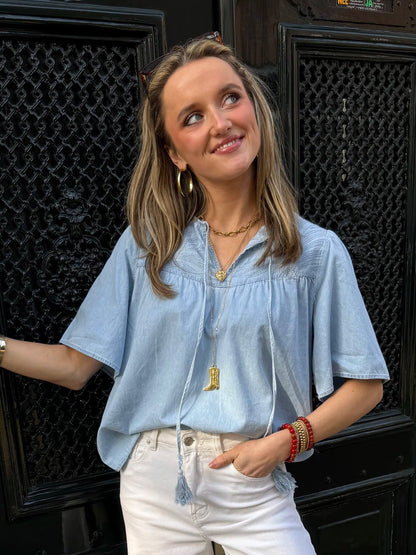 Chiara blouse lichtblauw - Project 35