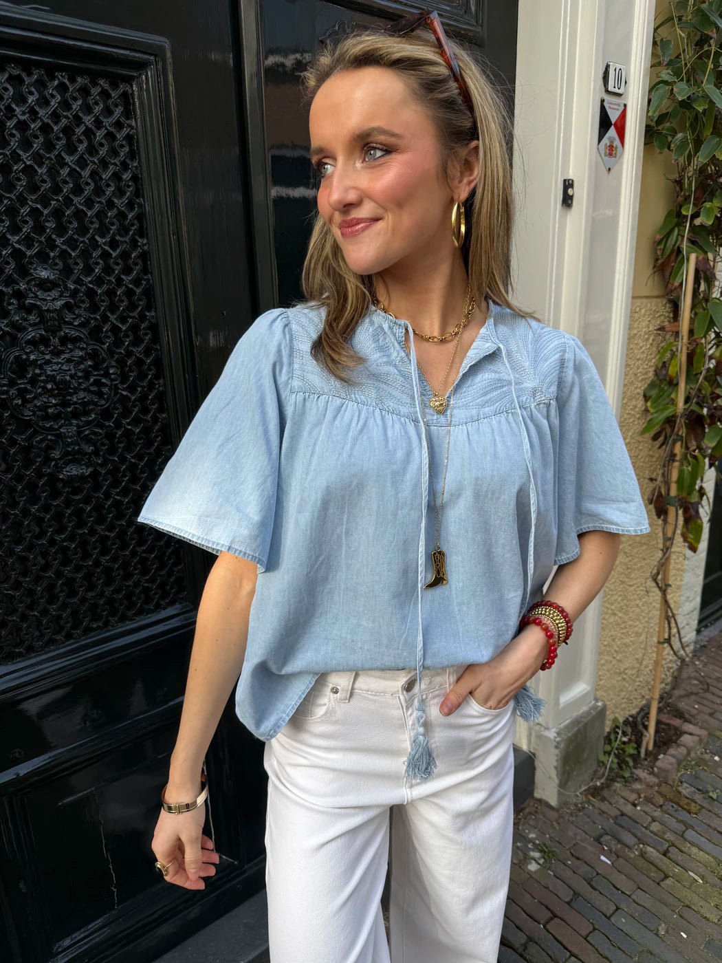 Chiara blouse lichtblauw - Project 35