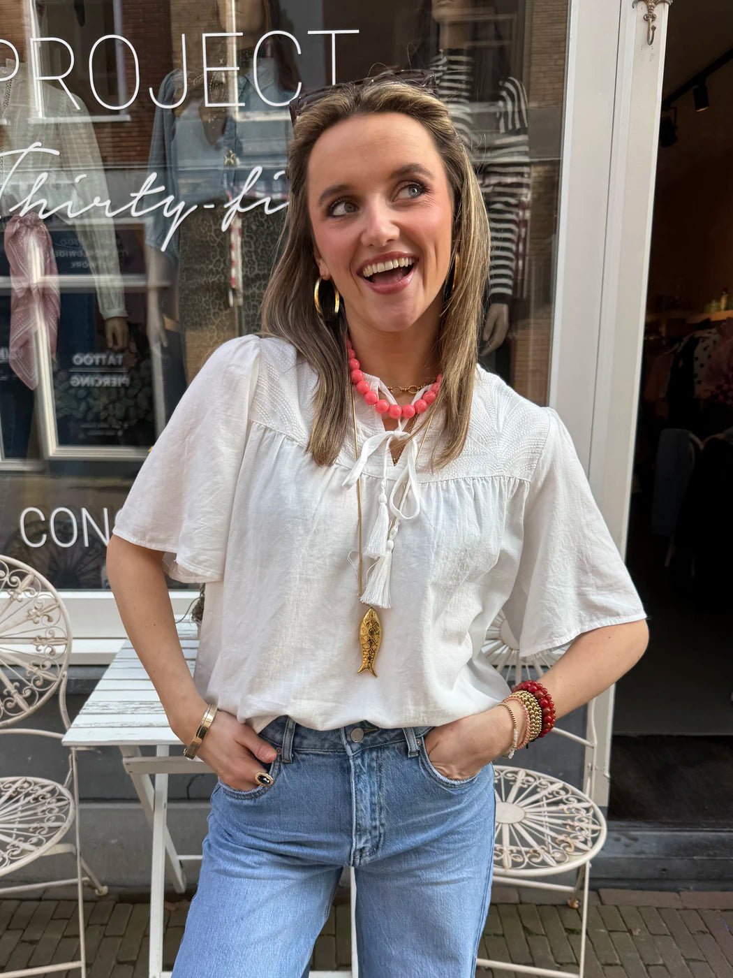 Chiara blouse wit - Project 35