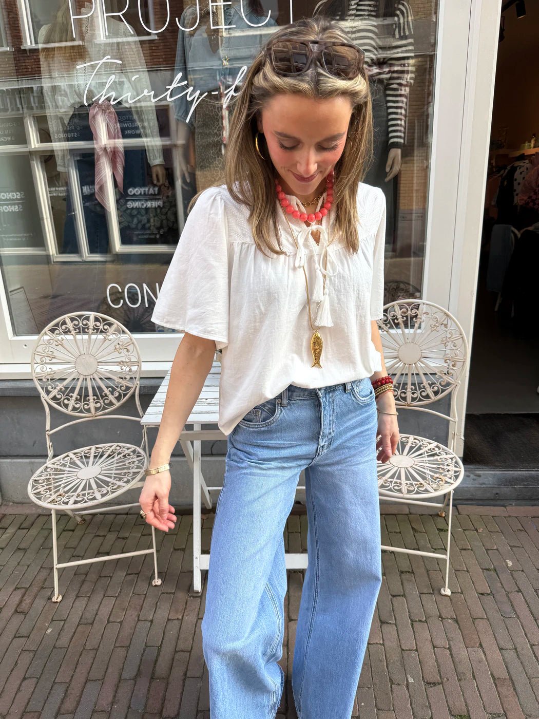 Chiara blouse wit - Project 35