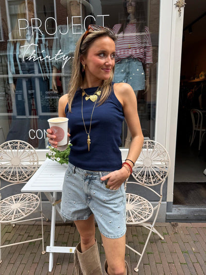 Chris basic tank top navy - Project 35