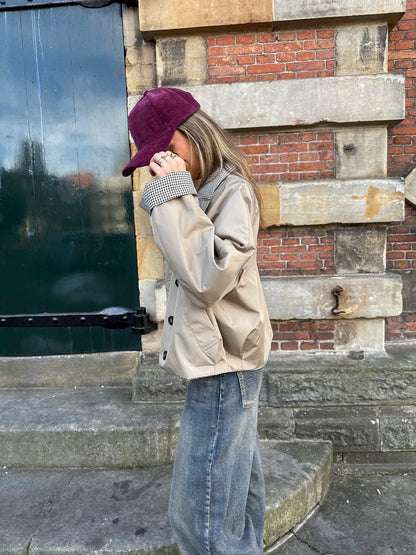 Chrissie reversible trenchcoat beige/geruit - Project 35