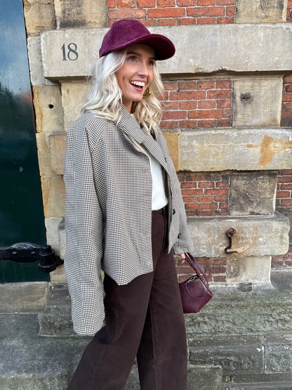 Chrissie reversible trenchcoat beige/geruit - Project 35