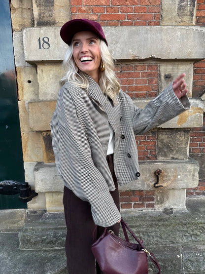 Chrissie reversible trenchcoat beige/geruit - Project 35
