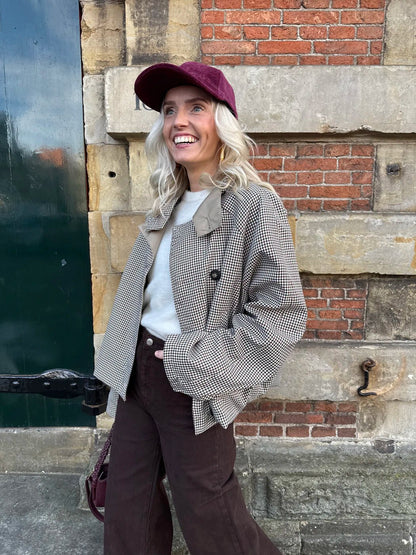 Chrissie reversible trenchcoat beige/geruit - Project 35