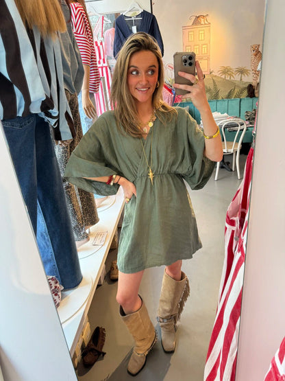 Claire linnen dress green - Project 35