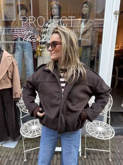 Cleo bomber chocolate brown - Project 35