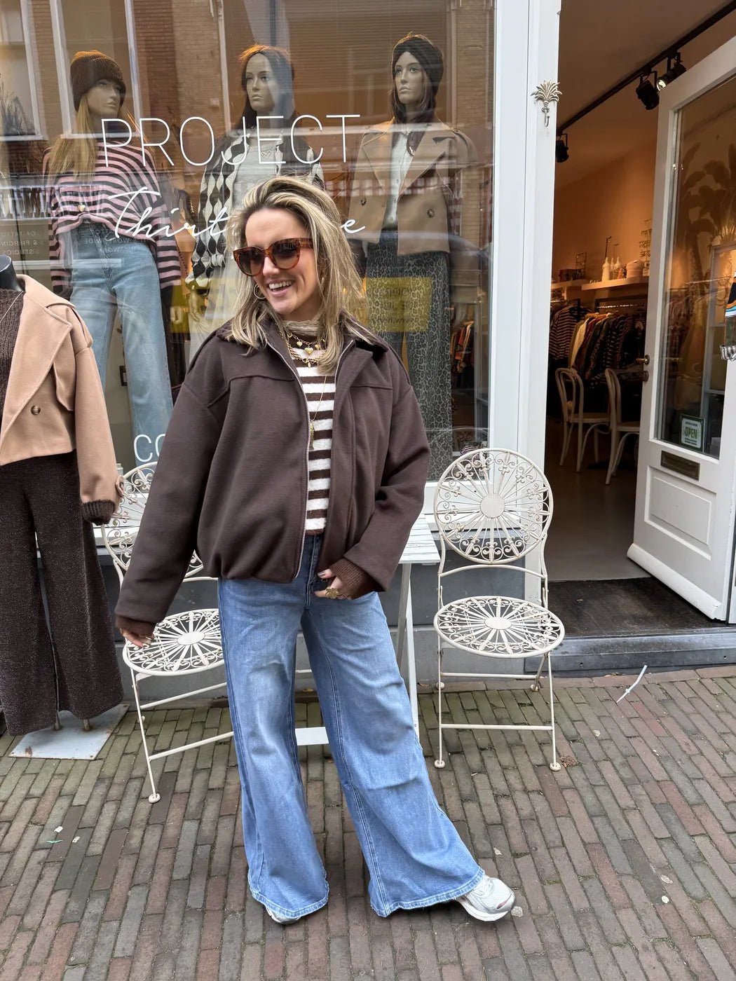 Cleo bomber chocolate brown - Project 35