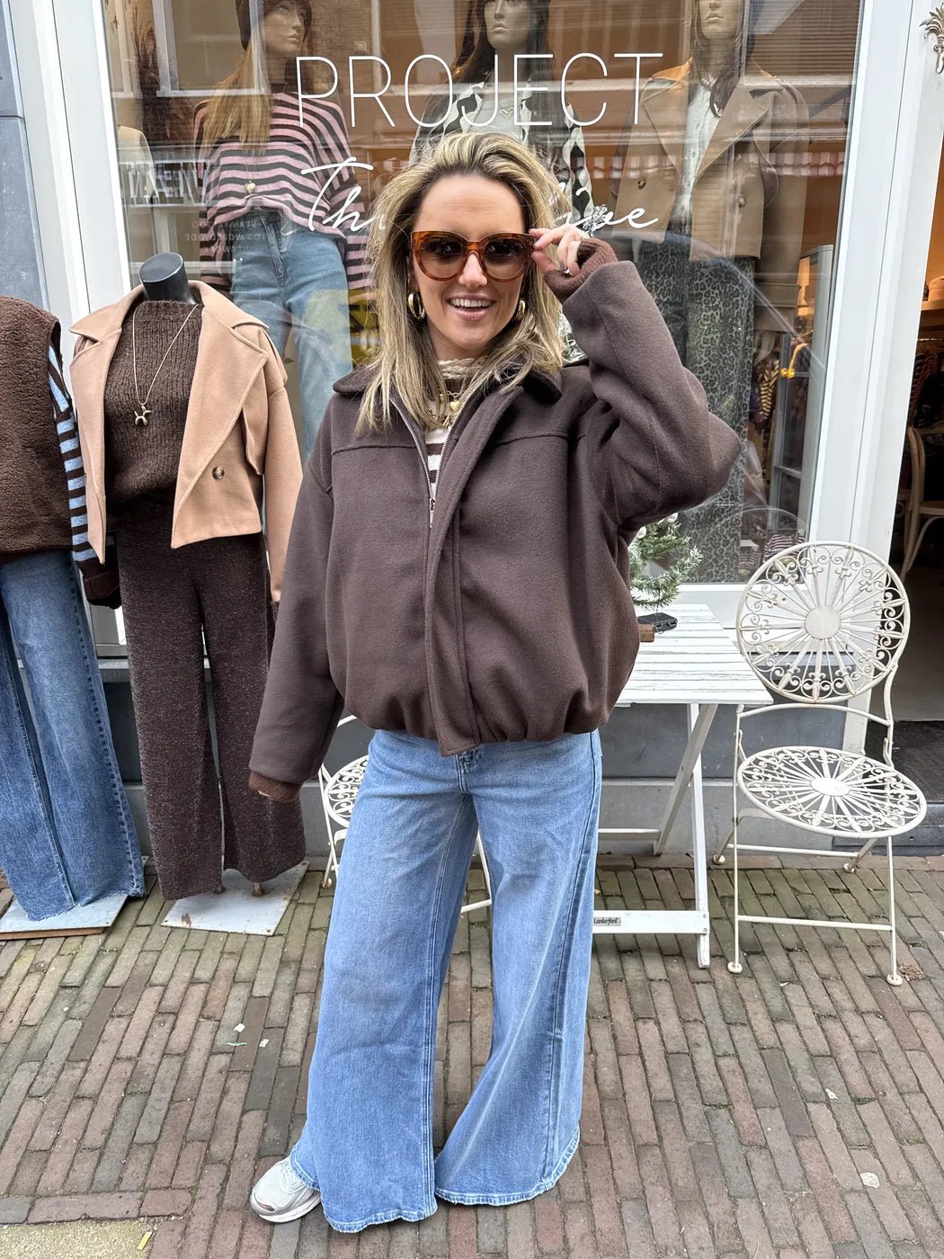 Cleo bomber chocolate brown - Project 35