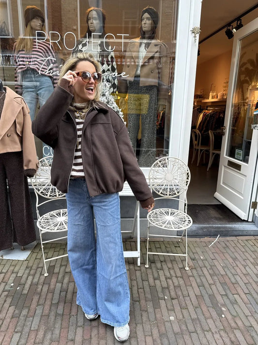 Cleo bomber chocolate brown - Project 35