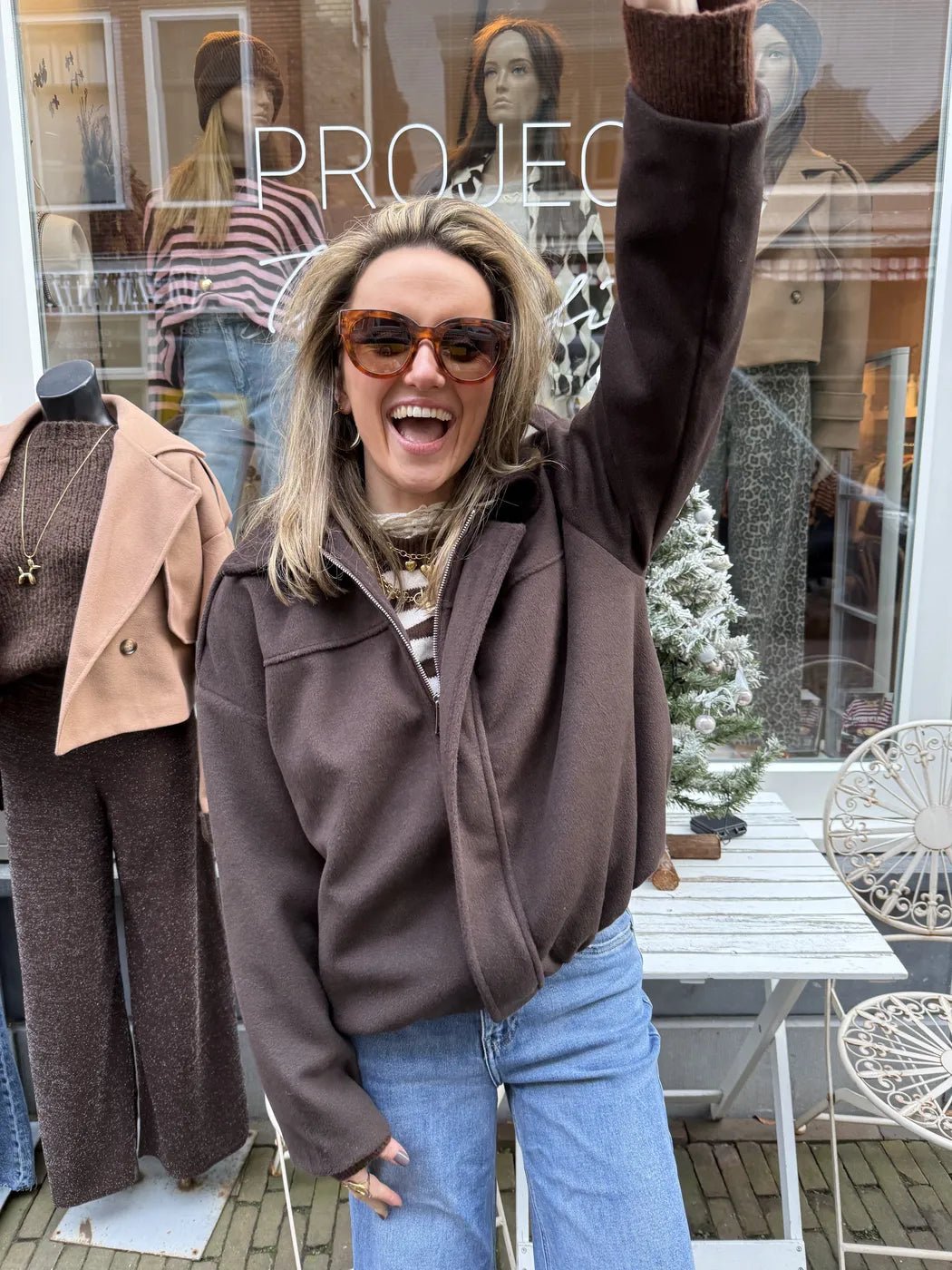 Cleo bomber chocolate brown - Project 35