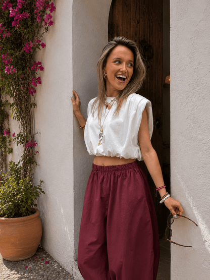 Cleo cropped t-shirt wit - Project 35