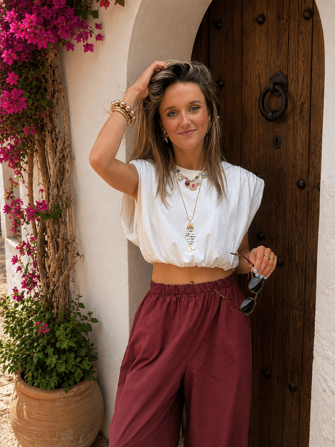 Cleo cropped t-shirt wit - Project 35