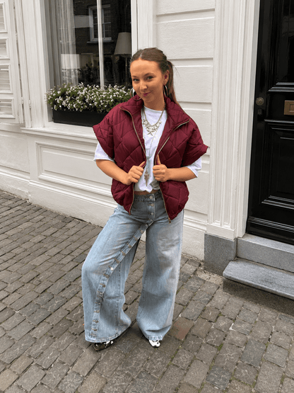 Coco oversized bodywarmer cherry - Project 35