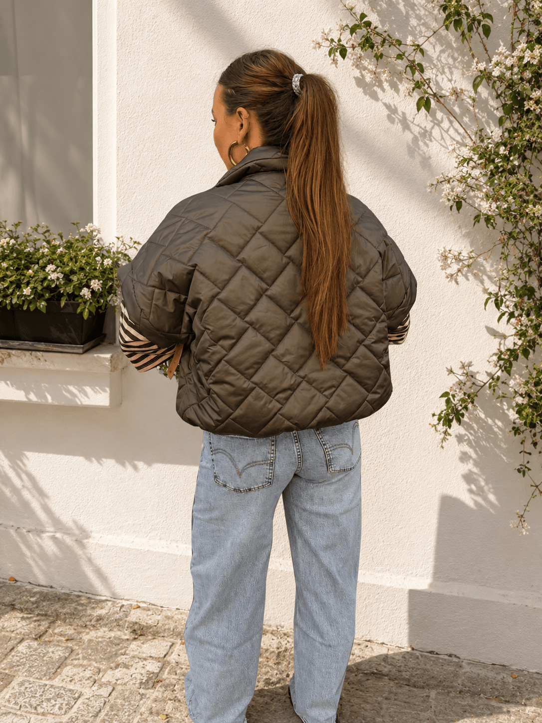 Coco oversized gewatteerde bodywarmer groen - Project 35