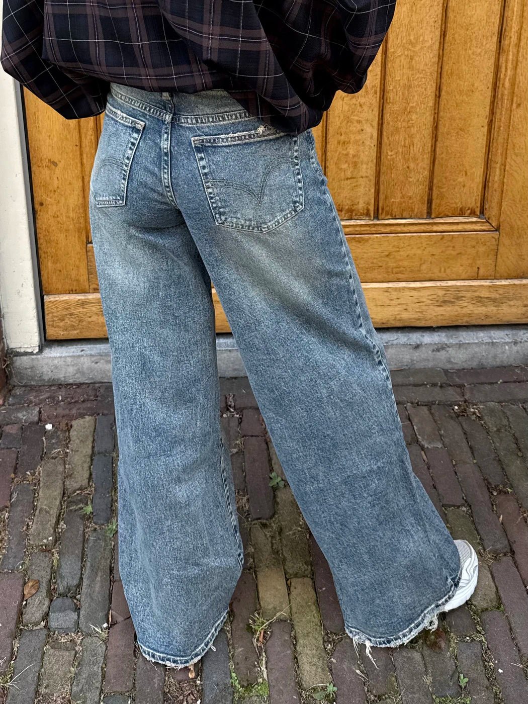 Cody wide leg jeans adjustable waist blue - Project 35