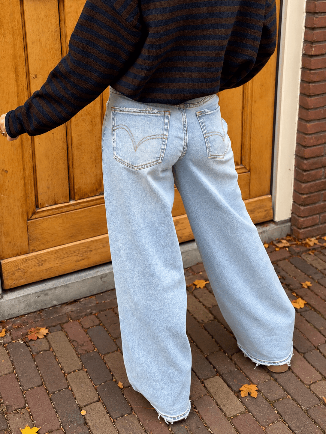 Cody wide leg jeans adjustable waist light blue - Project 35