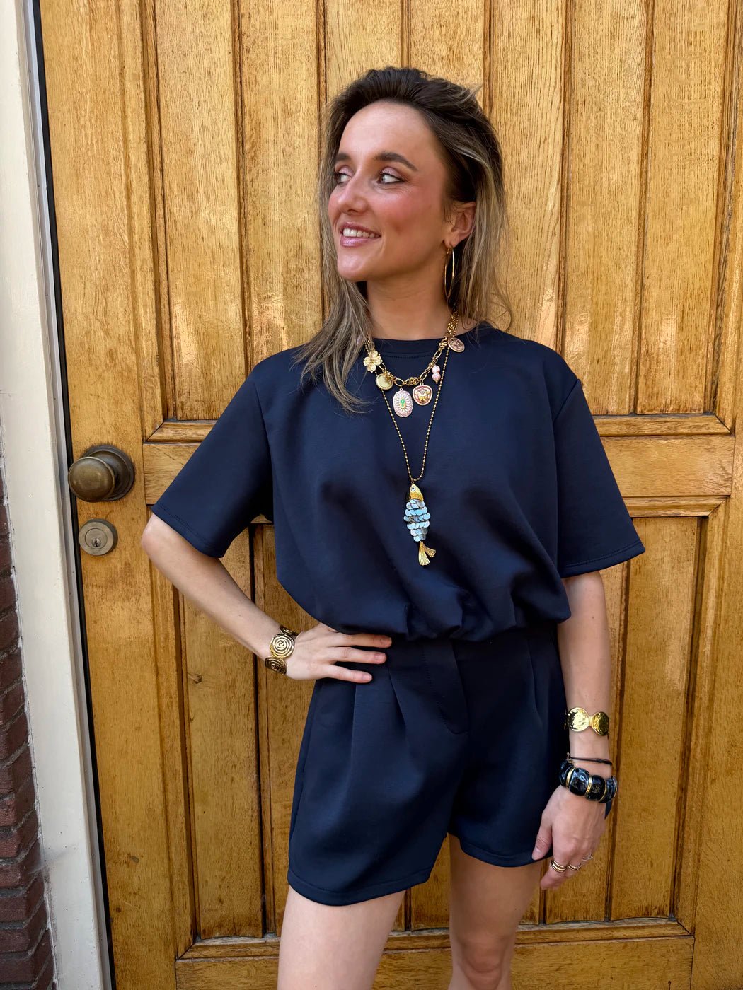 Comfy co-ord set navy blue - Project 35