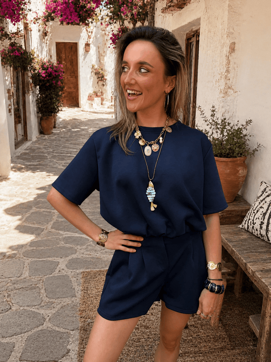 Comfy co-ord set navy blue - Project 35