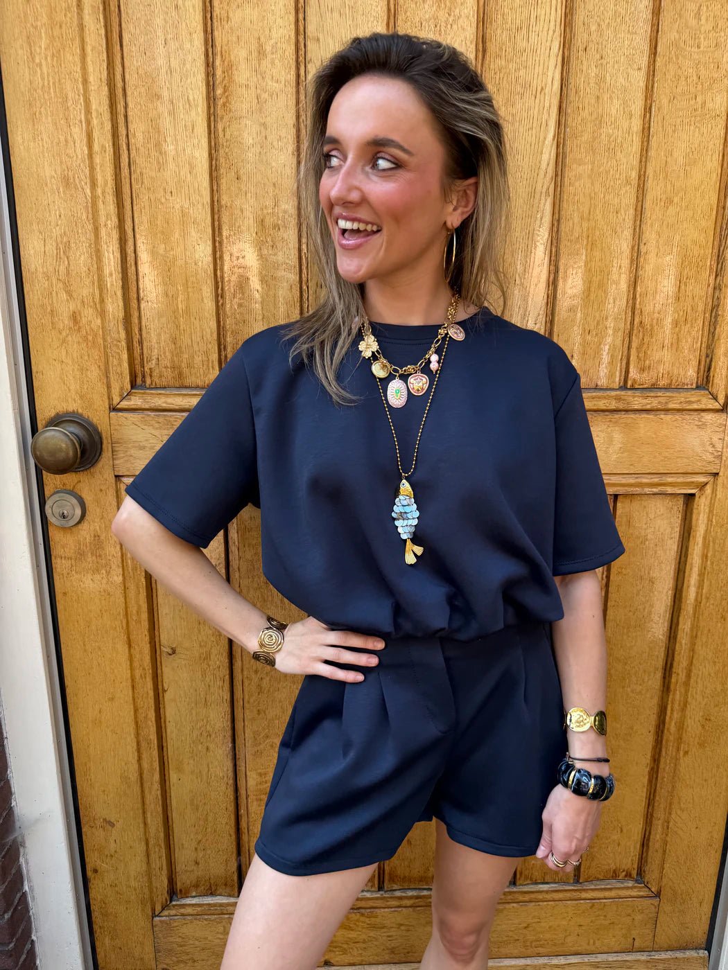 Comfy co-ord set navy blue - Project 35