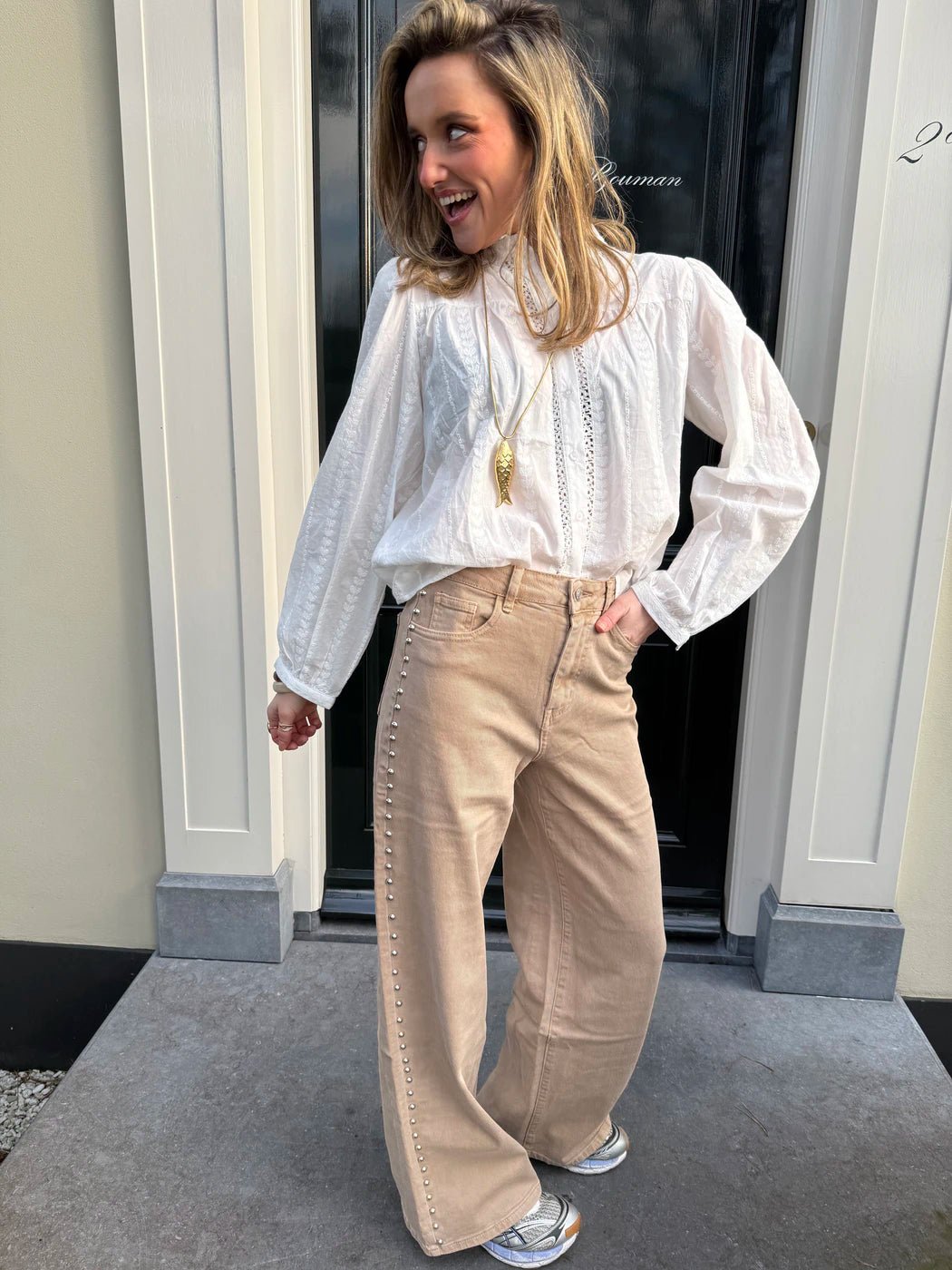 Dana wide leg jeans studs - Project 35