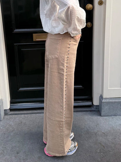 Dana wide leg jeans studs - Project 35