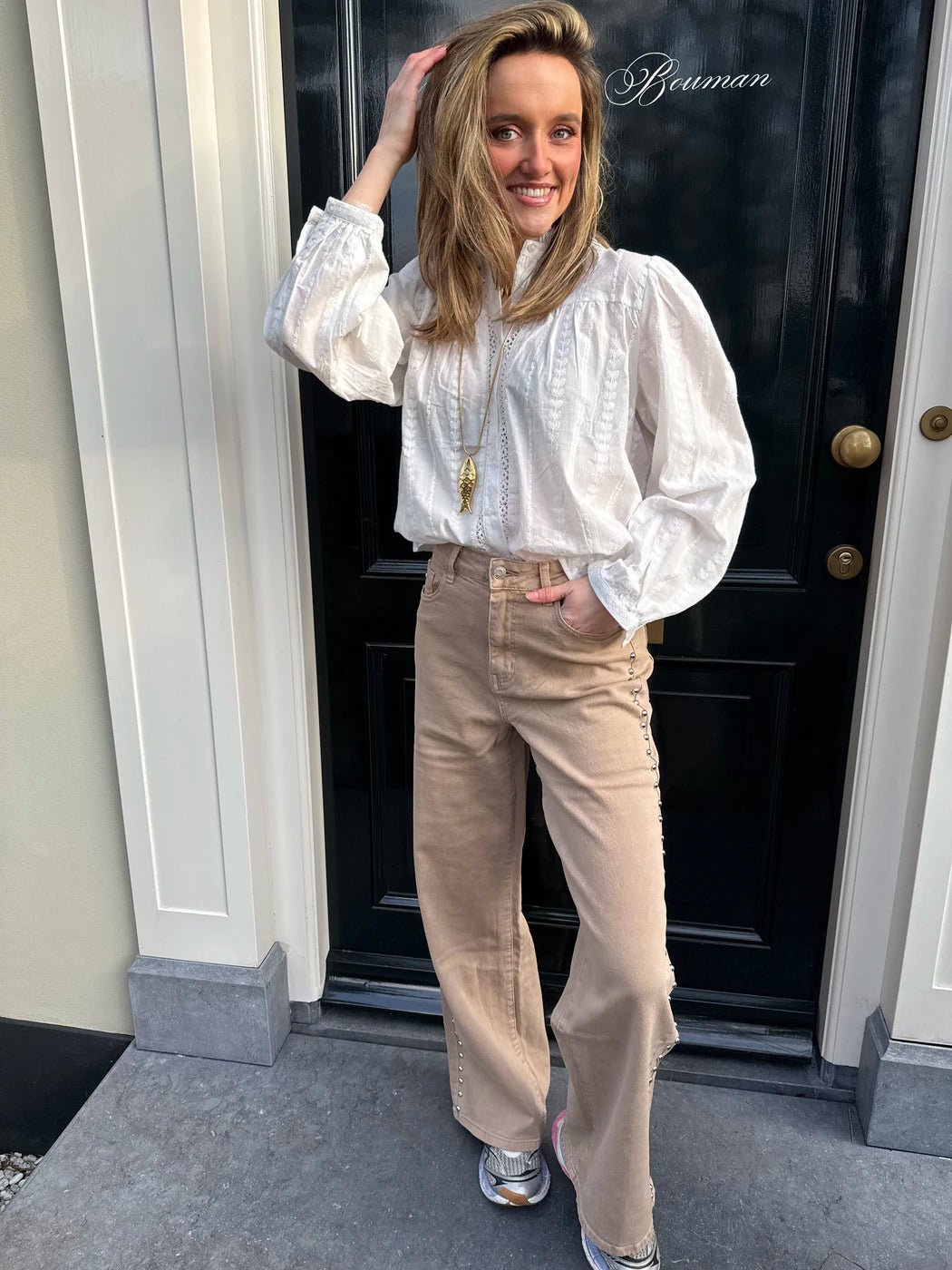 Dana wide leg jeans studs - Project 35