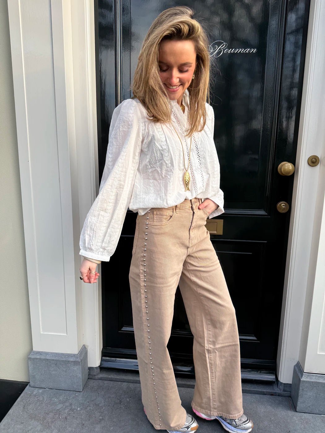 Dana wide leg jeans studs - Project 35