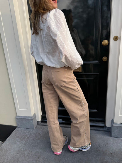 Dana wide leg jeans studs - Project 35