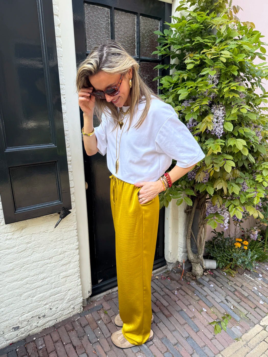 Dani satin pants yellow - Project 35