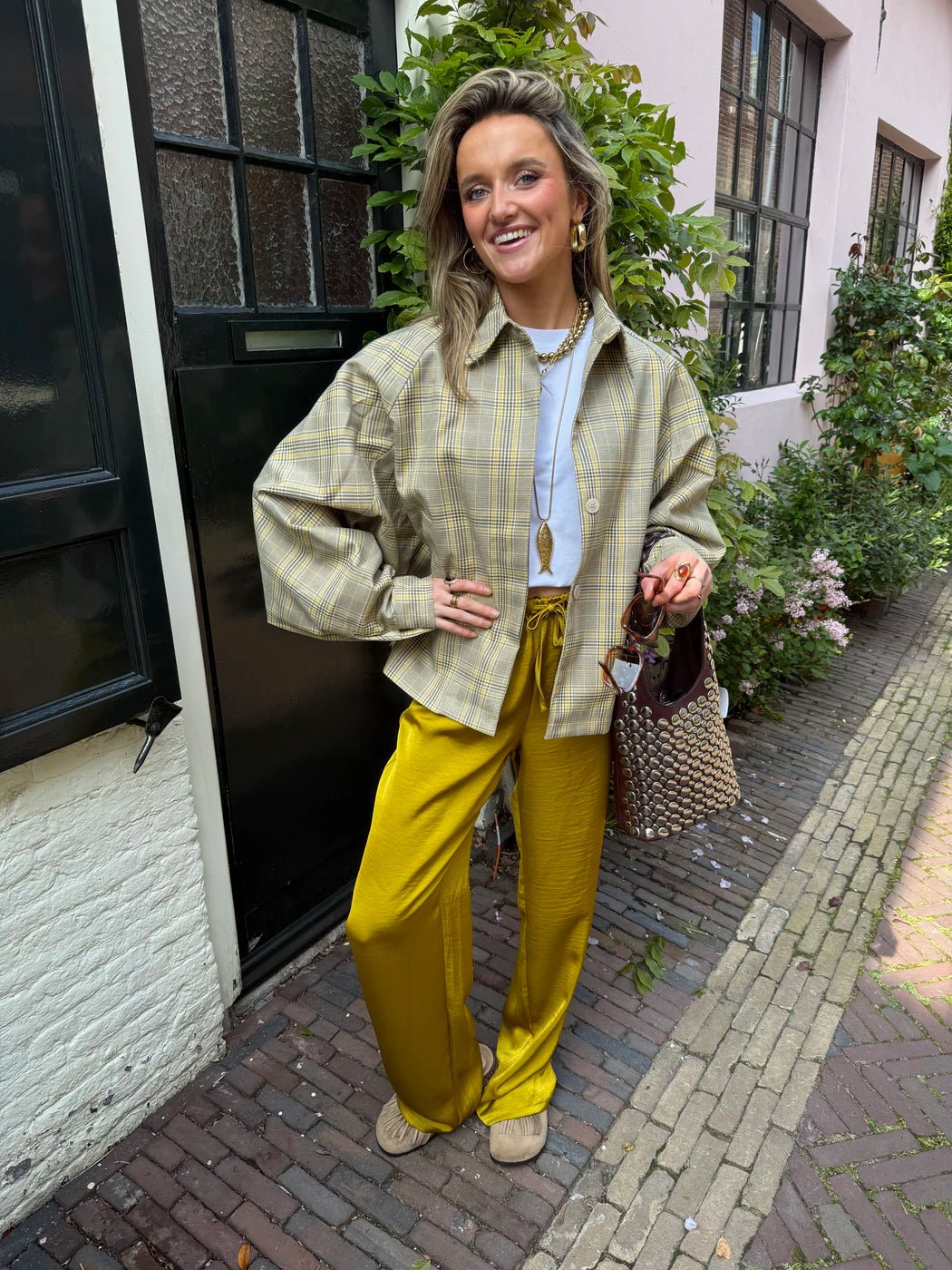 Dani satin pants yellow - Project 35