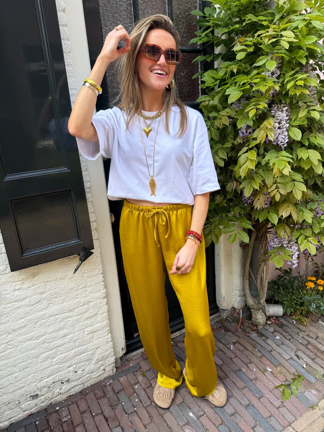 Dani satin pants yellow - Project 35