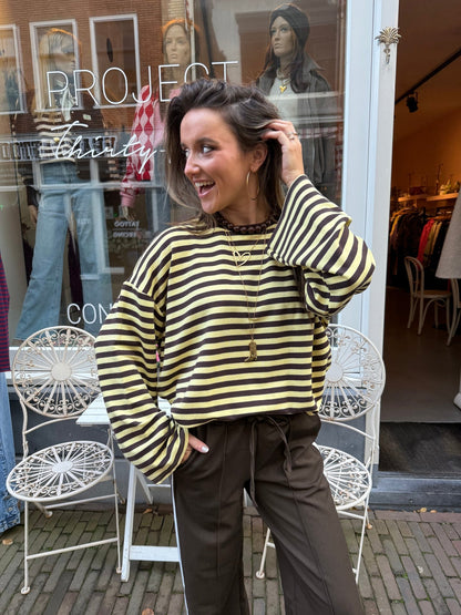 Demi longsleeve brown/yellow - Project 35