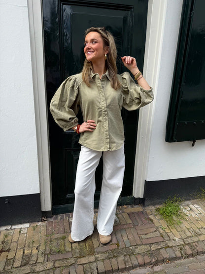Ella blouse kaki groen - Project 35