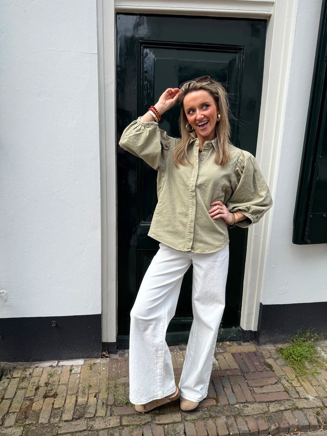 Ella blouse kaki groen - Project 35