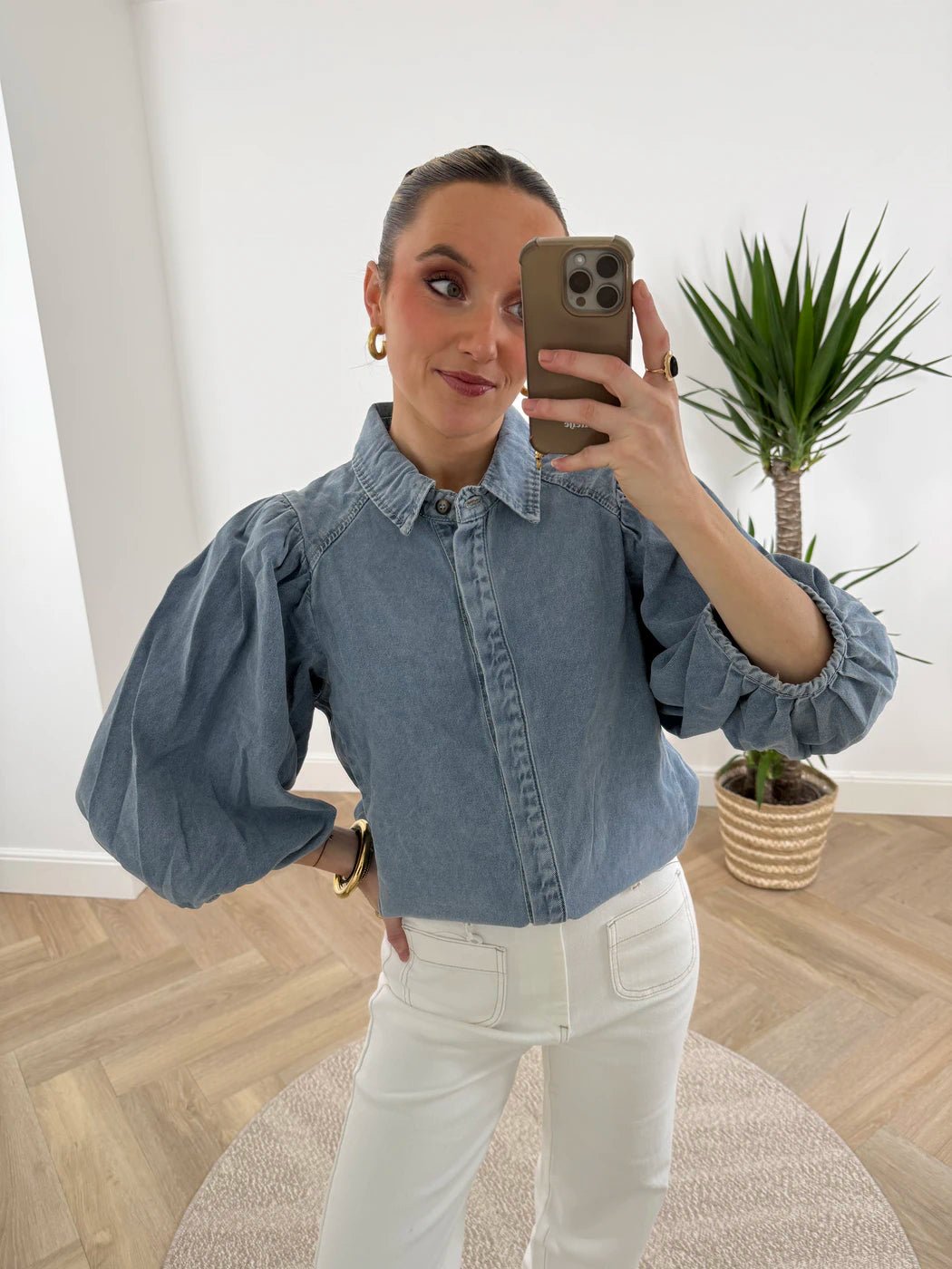 Ella denim blouse pofmouw - Project 35